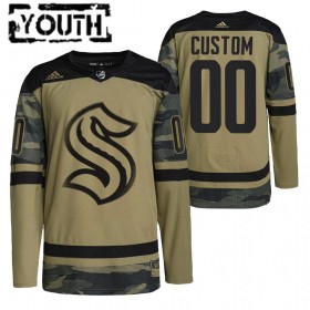 Seattle Kraken tröja Customized 2021-22 Salute To Service Camo Authentic - NHL Tröjor Barn